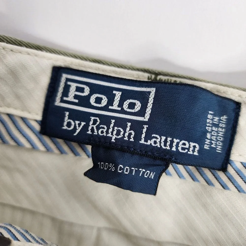 Polo Ralph Lauren Pants Size 38x30 Chino Straight Cotton Dark Sage Green‎ NWT